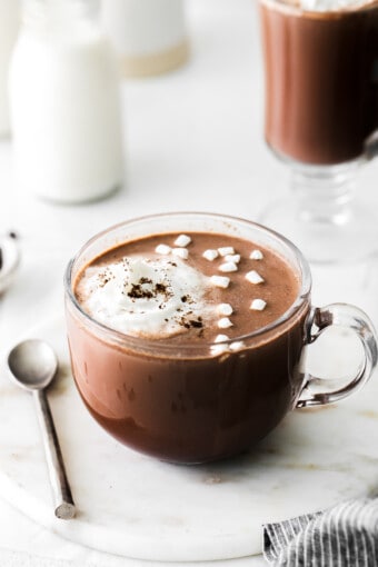 Delicious Maple Sea Salt Hot Chocolate - Fit Foodie Finds