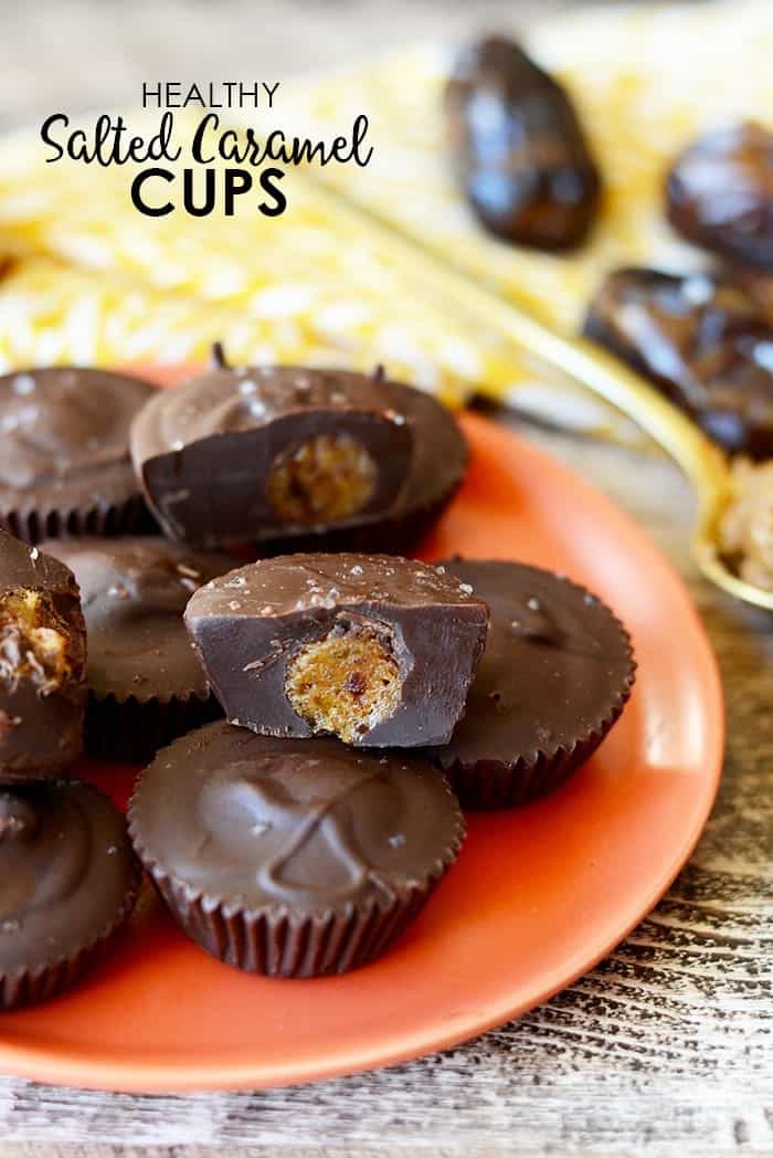 Healthy Salted Caramel Cups, it's a real thing! All you need are 4 simple ingredients to make this decadent dessert that's paleo and vegan-friendly! 