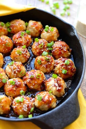 Kung Pao Chicken Meatballs - Fit Foodie Finds