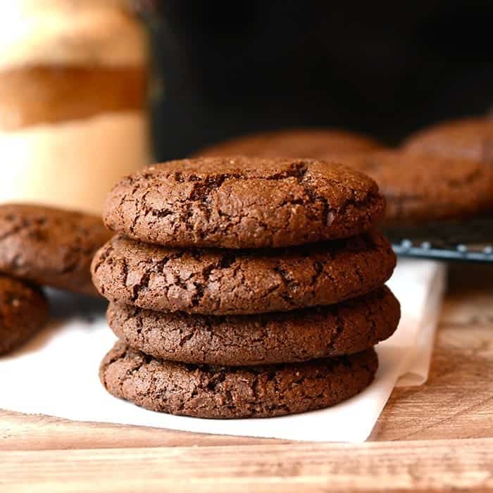 Chewy Chocolate Ginger Molasses Cookies | Fit Foodie Finds