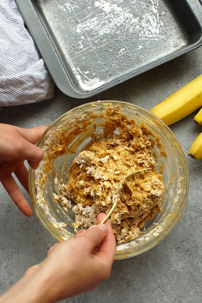 Baked Banana Oatmeal Mini Loaf - Fit Foodie Mommy