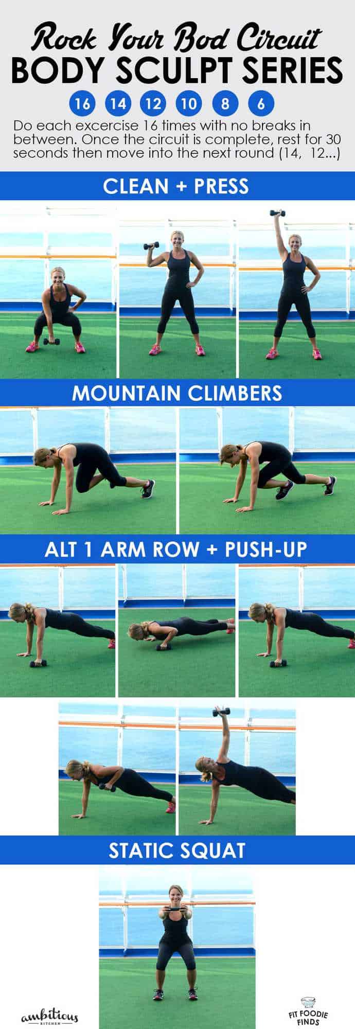 Grab some dumbbells and set aside 30 minutes to rock your bod with this body sculpt circuit workout! It's interval based, so get ready to sweat!
