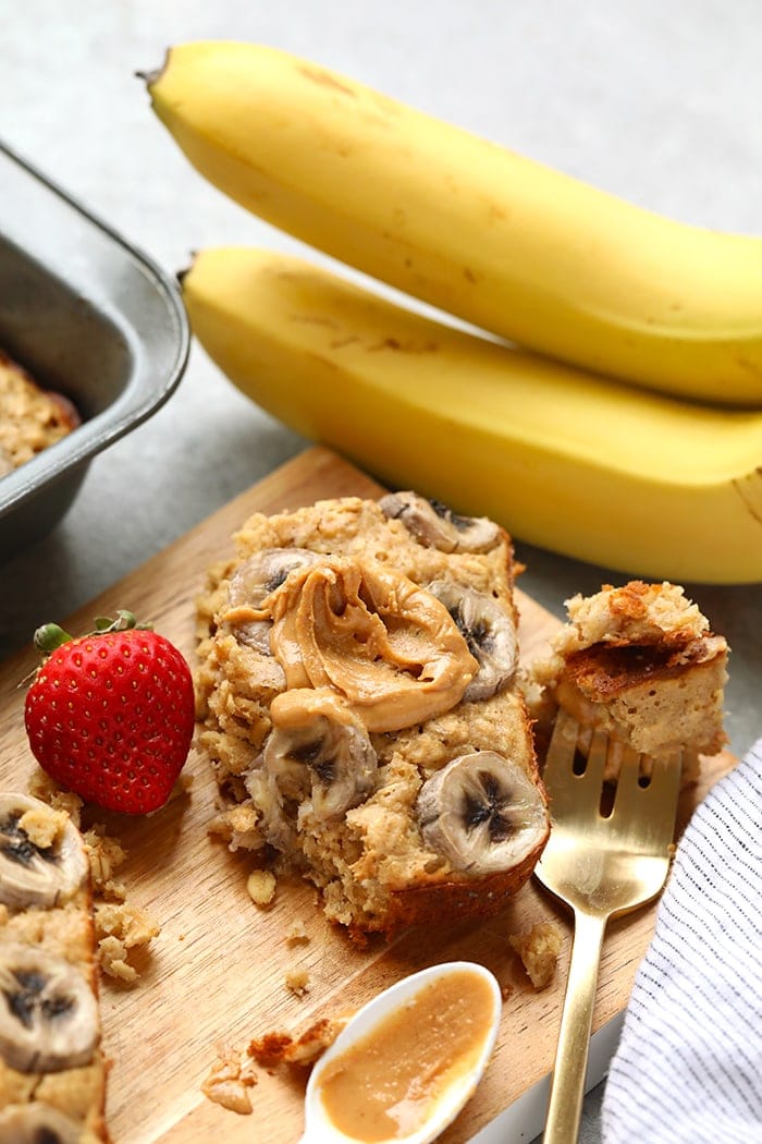 Peanutbutter-bananana baked oatmeal