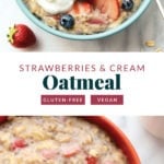 strawberries and cream oatmeal