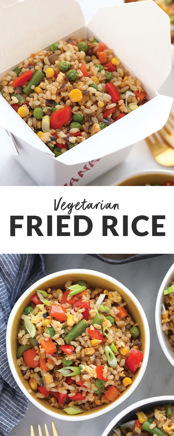 Easy Fried Rice Recipe (Vetarian + Healthy!) - Fit Foodie Finds