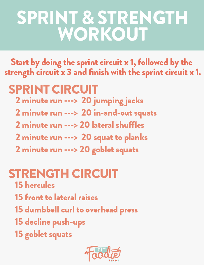 Combine two minute treadmill sprints with a strength training circuit for the ultimate full body sprint and strength workou
