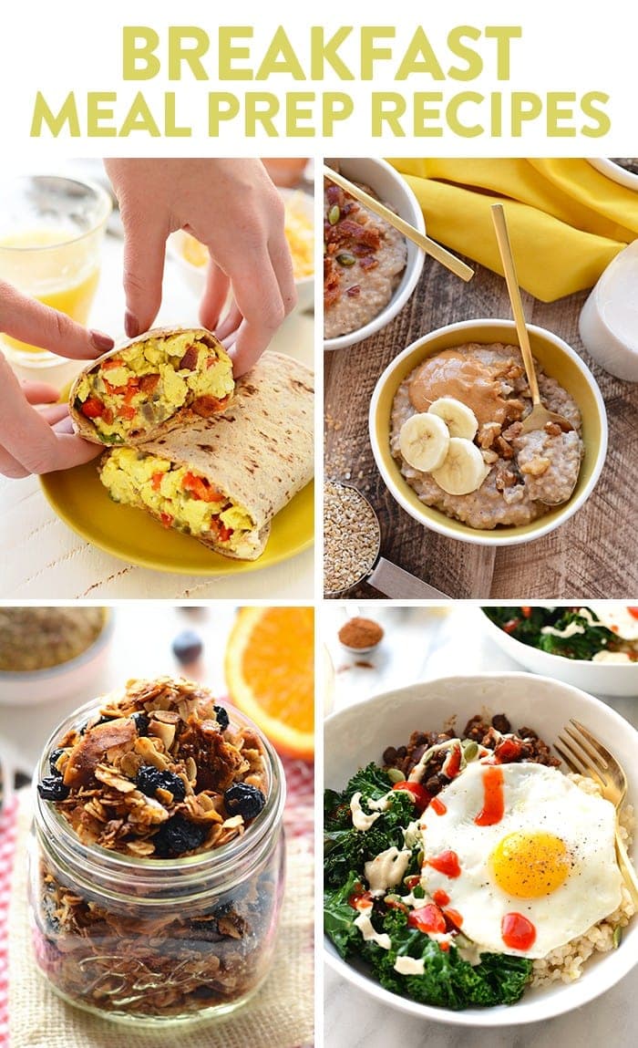Here are some of our best healthy meal prep ideas for the most important meal of the day, breakfast! We love both savory and sweet breakfasts so check out our best breakfast meal prep recipes below.