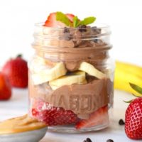 healthy chocolate peanut butter mousse