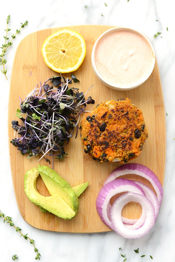 Full of texture and flavor these sweet potato quinoa burgers are an excellent protein-filled dinner...sans meat! 
