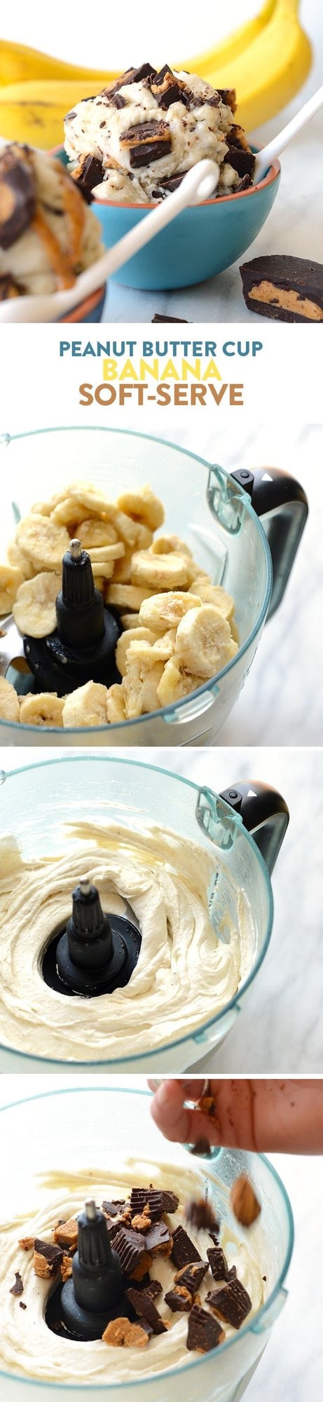 Peanut Butter Cup Banana Soft Serve Fit Foodie Finds