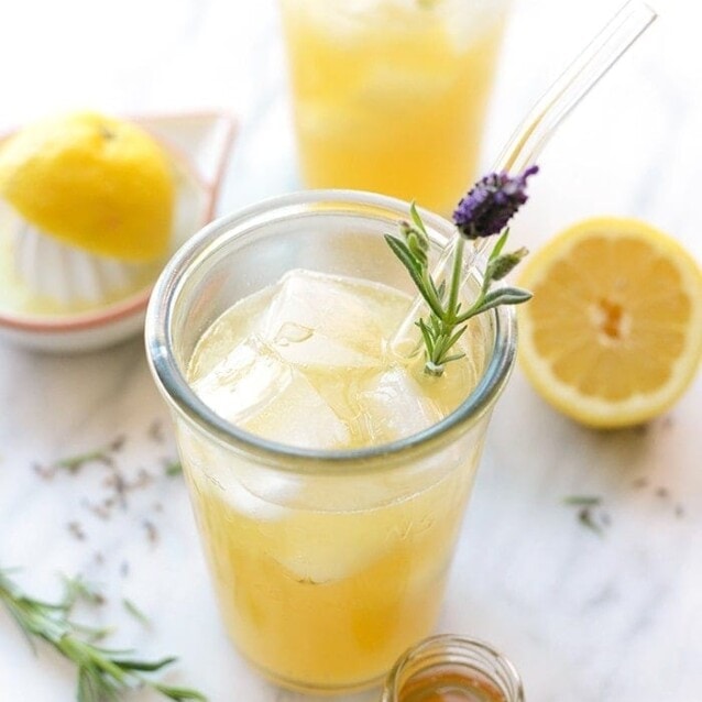 Honey Lavender Lemonade {Refreshing & Sugar Free} - Fit Foodie Finds