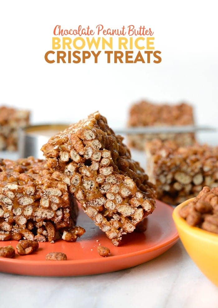 All you need are 3 wholesome ingredients to make these delicious chocolate peanut butter brown rice crispy treats, a dessert the entire family will love! 