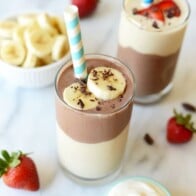 Chocolate Banana Smoothie with Protein - Fit Foodie Finds