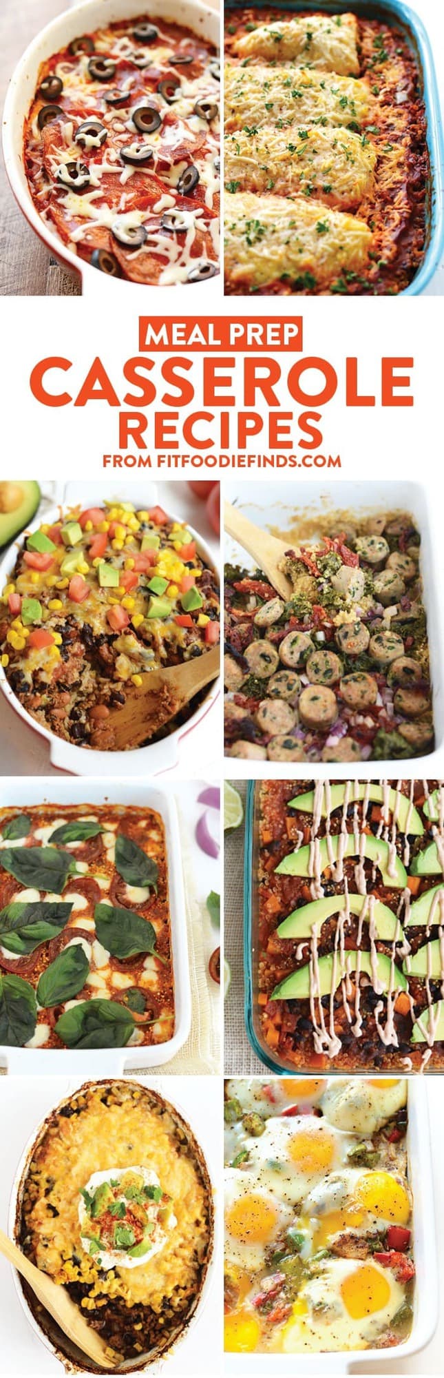 Check out some of Fit Foodie Finds' best meal prep casserole recipes! They're all made in under 60 minutes and packed with whole grains, veggies, and lean protein! 