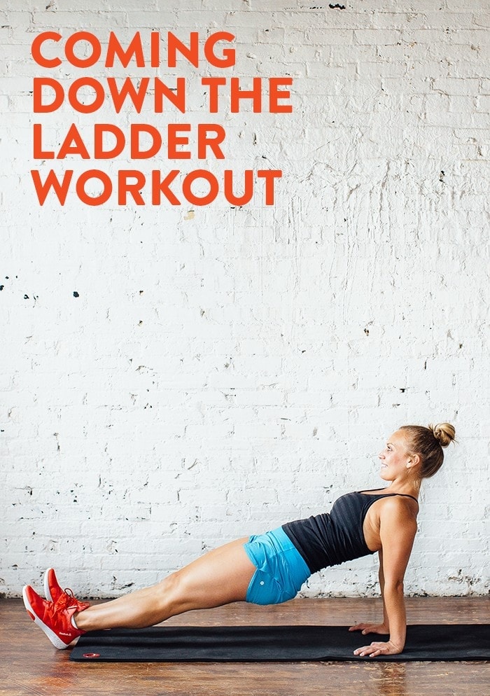 Need a bodyweight workout that will work your entire body and get your heart rate up? Mix strength training and plyometrics and do this Coming Down the Ladder Bodyweight Workout.