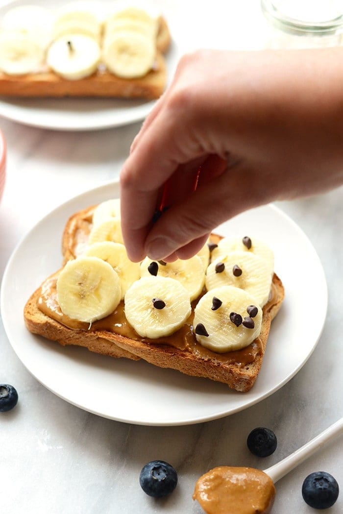 toast on plate