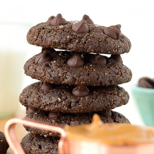 Flourless Chocolate Peanut Butter Cookies - Fit Foodie Finds