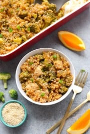 Easy Orange Chicken Casserole - Fit Foodie Finds