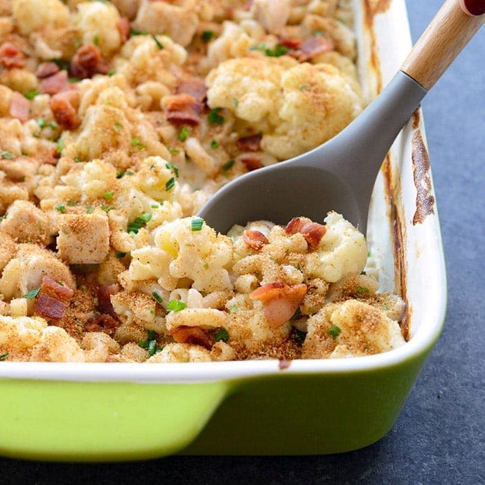 Cauliflower Chicken Mac and Cheese