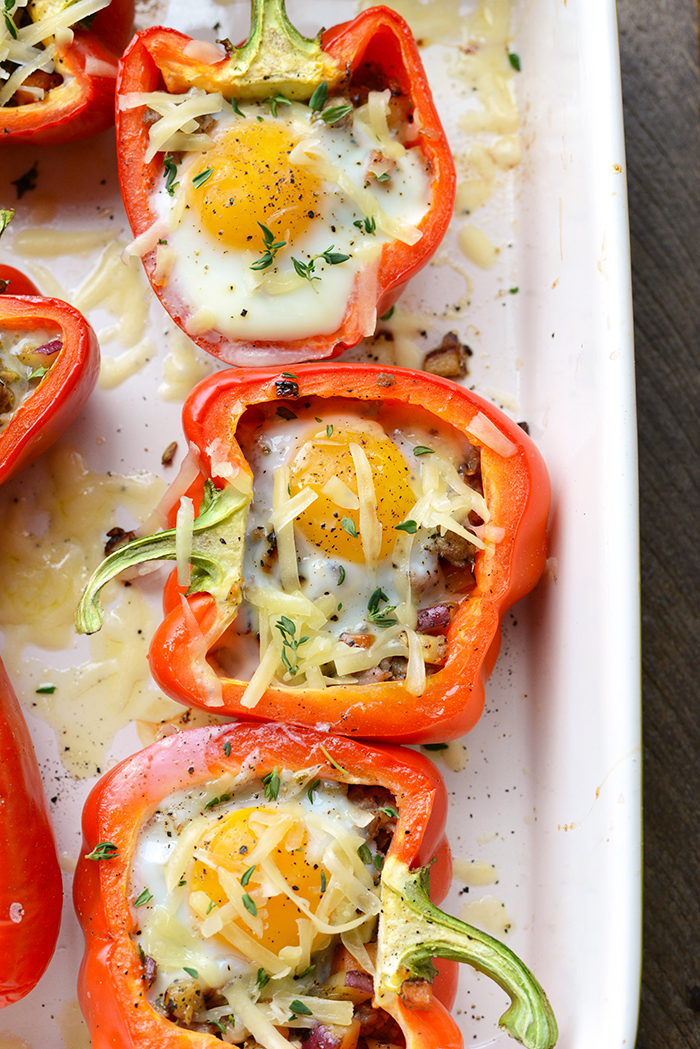 Breakfast Stuffed Peppers - Fit Foodie Finds