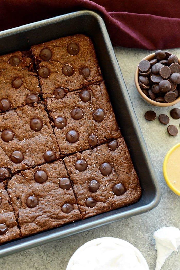 Flourless Cashew Butter Brownies - These are the ultimate flourless brownies made with a cashew butter base, no refined sugar, no butter, and of course, no flour!