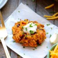 sweet potato hash browns fritters ready to be served
