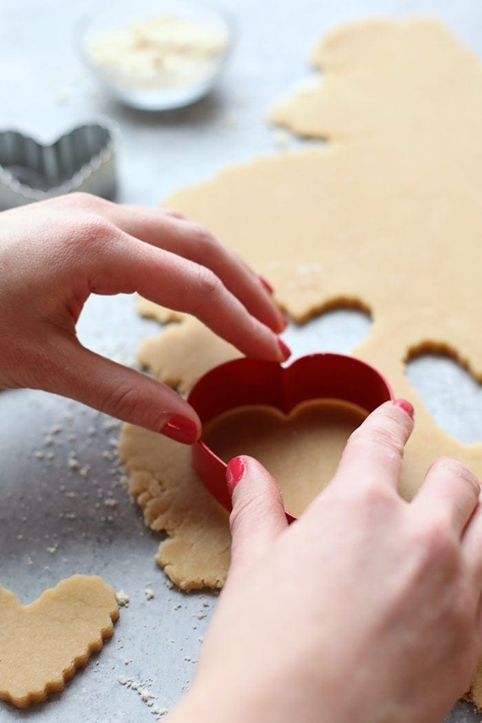 Cutting out sugar cookies