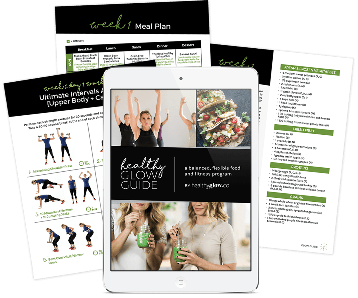 Healthy Glow Guide - a balanced, flexible food and fitness program by The Healthy Glow Collective.