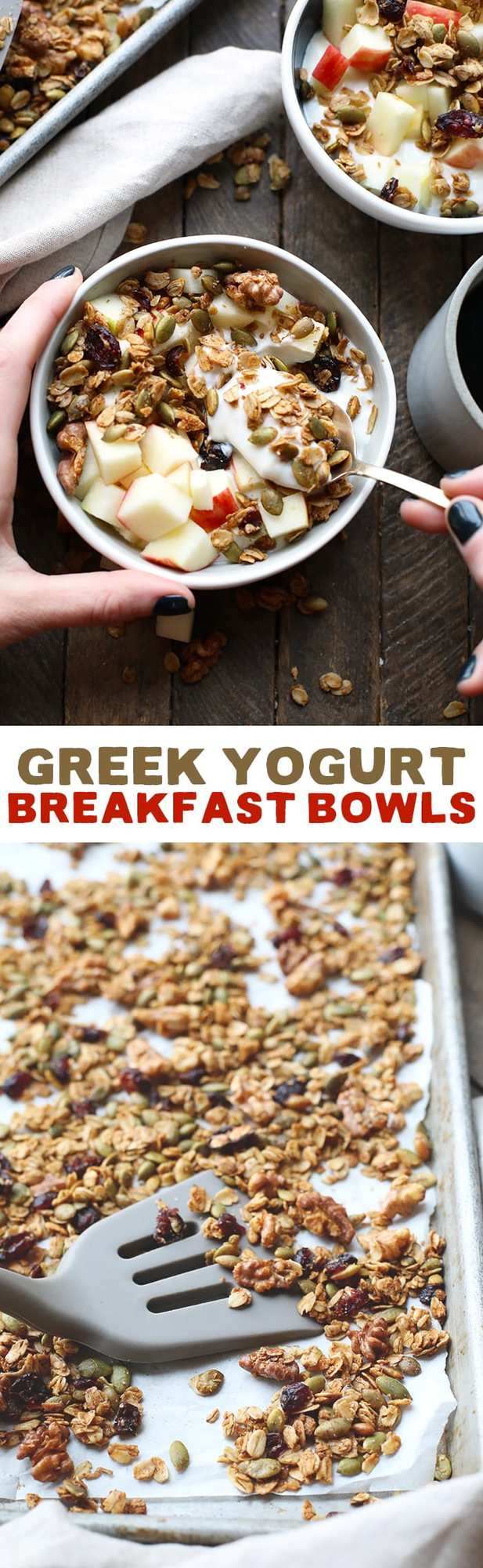 Kickstart 2017 with a breakfast packed with protein, whole grains, and fresh fruit! Prep your Greek yogurt breakfast bowls ahead of time for an easy grab and go in the AM. 