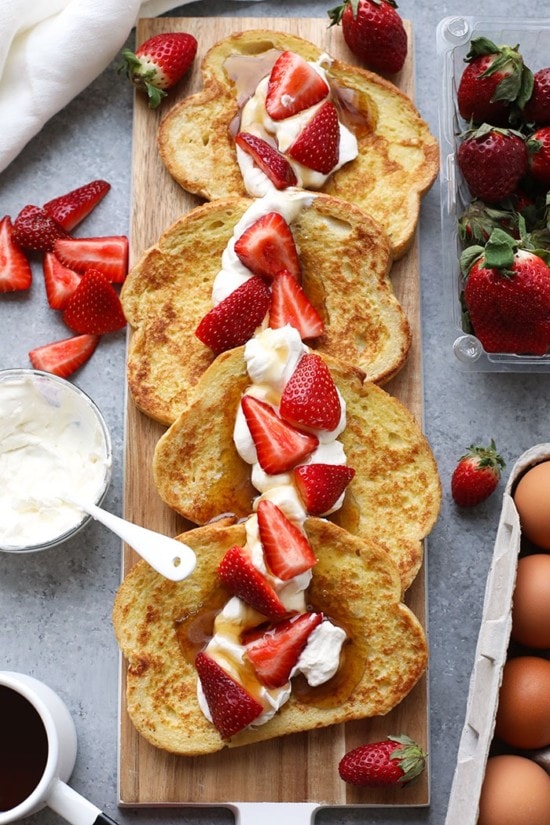 Strawberries and Cream French Toast - Fit Foodie Finds