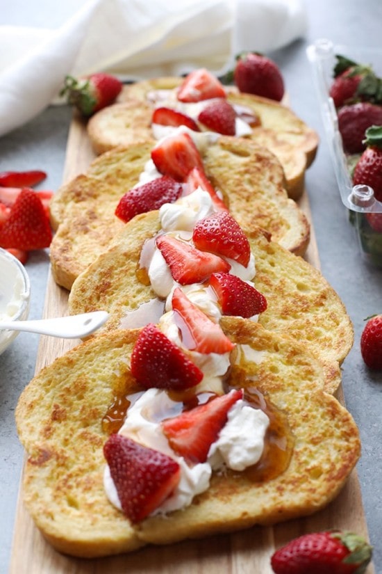 Strawberries and Cream French Toast - Fit Foodie Finds