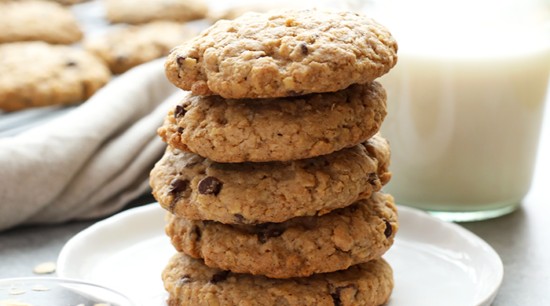 healthy oatmeal cookies on a plate