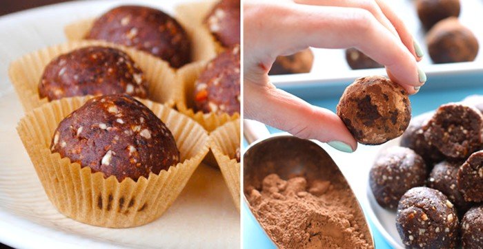 These healthy peanut butter brownie balls are the energy ball of all energy balls. They're packed with protein and fiber and pretty much taste like dessert!