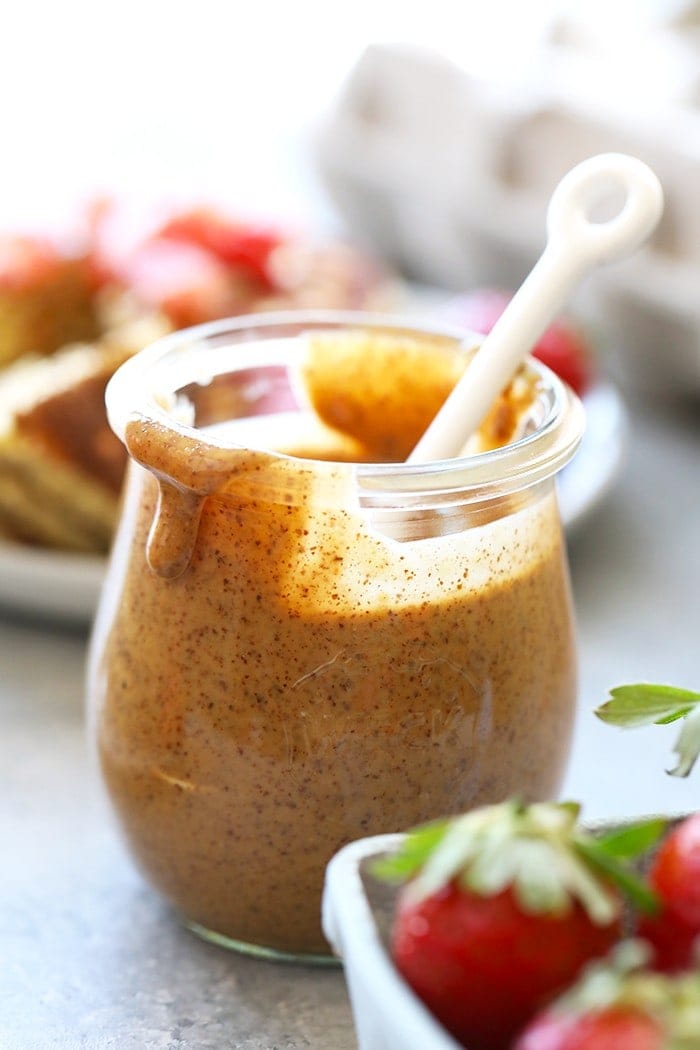 almond butter in jar