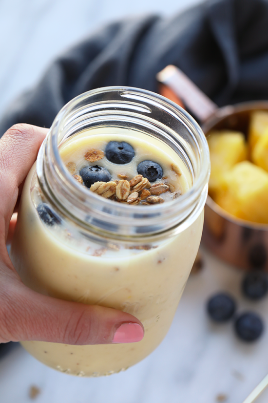 Refreshing Ginger Pineapple Smoothie - Fit Foodie Finds