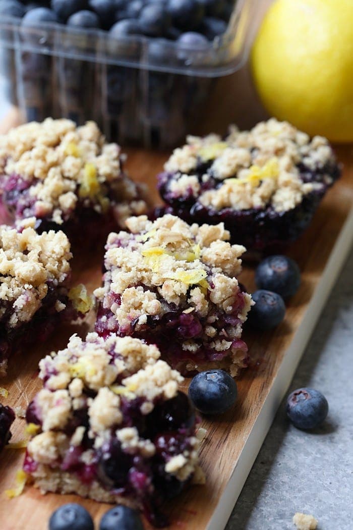 Dessert bars on a plate.