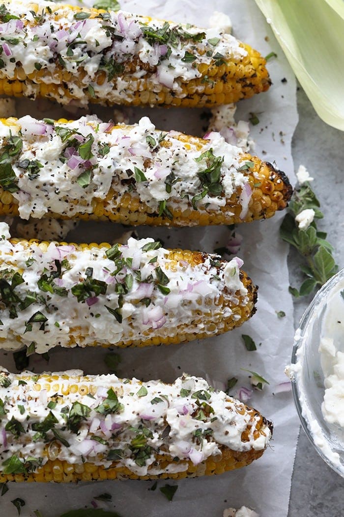Give the classic corn on the cob a major makeover with this Grilled Mediterranean Street Corn with Feta Cheese recipe.