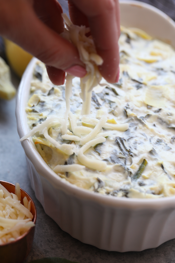 Lightened Up Spinach and Artichoke Dip - Fit Foodie Finds