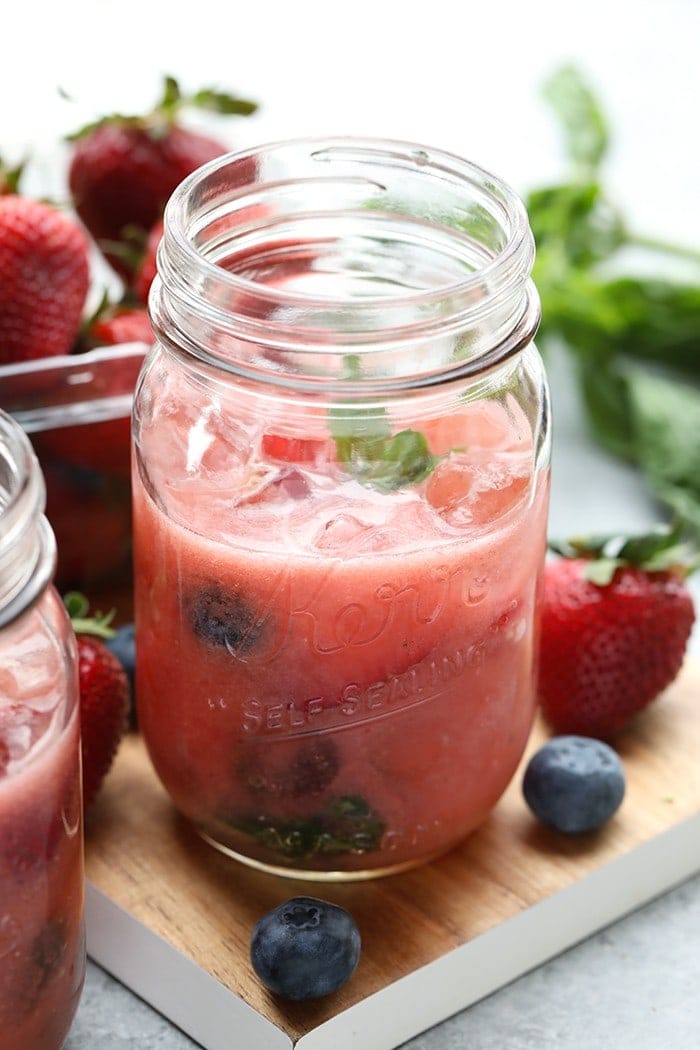 This Strawberry Basil Kombucha Mocktail is a refreshing summer drink that everyone will love! Not only does it taste amazing, but it supports a healthy gut and is packed with vitamins all at the same time.