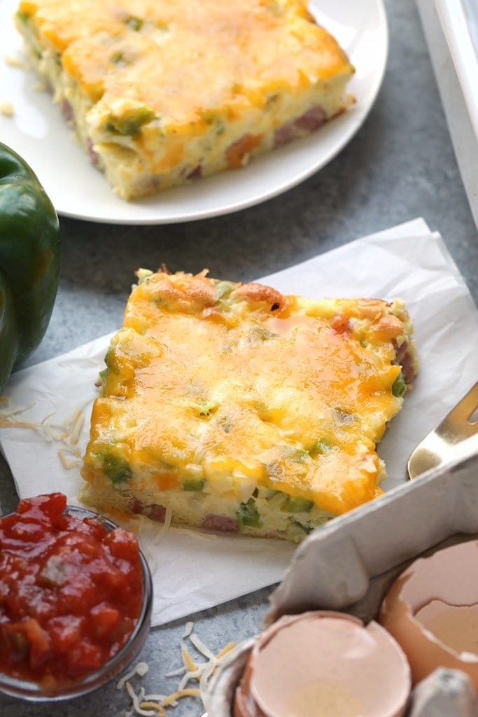 Denver Omelette Egg Bake - Fit Foodie Finds