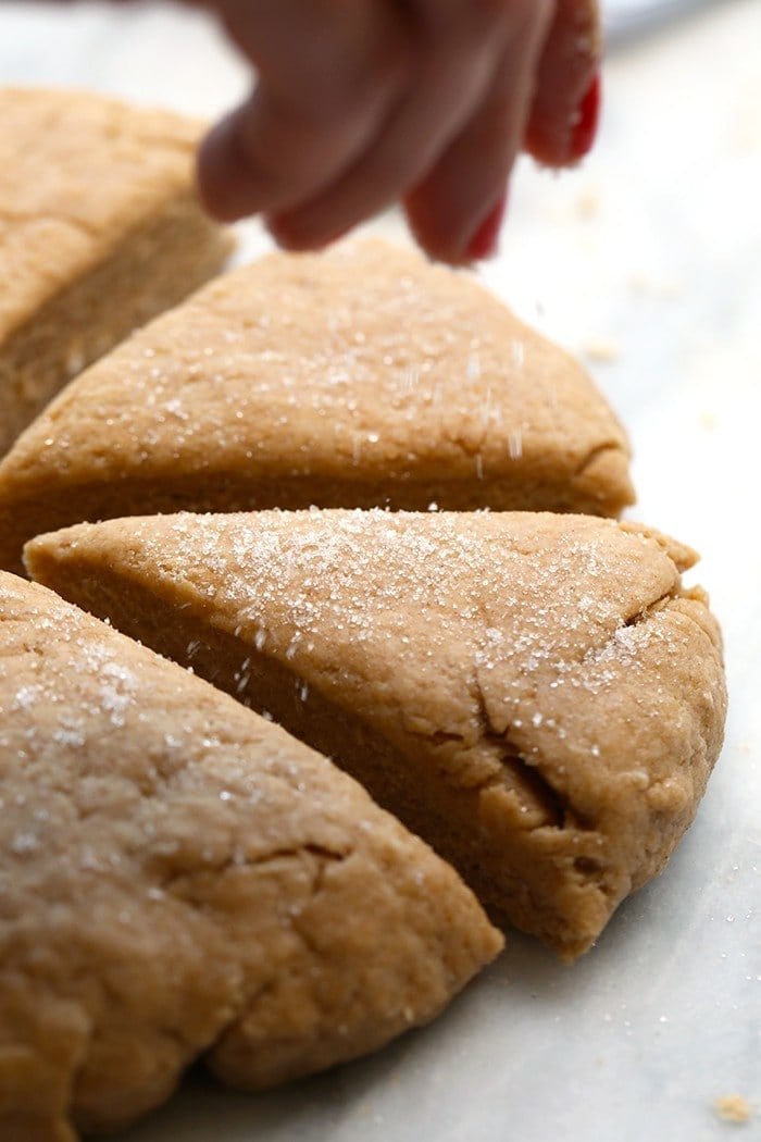 These Honey Whole Wheat Scones from the Love Real Food Cookbook are the perfect base scone recipe to create your own wonderful variation. They are made with white whole wheat flour, honey, and full-fat coconut milk (instead of oil)!