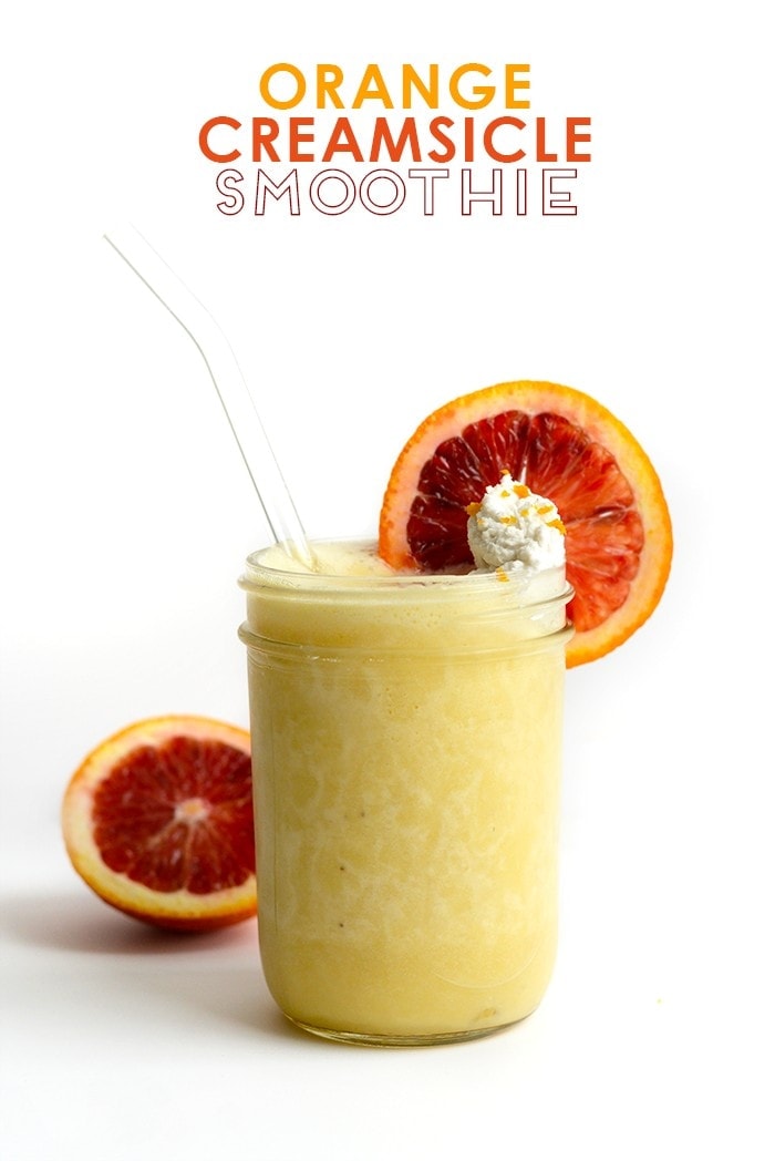 All you need are 4 simple ingredients to make this delicious and creamy Orange Creamsicle Smoothie that is packed with flavor and Vitamin C, a key agent in boosting mood
