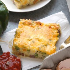 Denver Omelette Egg Bake - Fit Foodie Finds