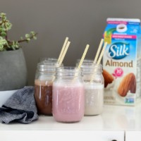 Ways to flavor almond milk using almonds.