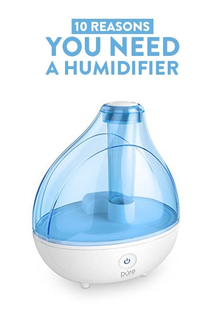 The new addition to my home that has made a huge difference this winter-- a humidifier! Humidifiers are a great way to stave off those nasty symptoms caused by dry winter air: itchy skin, restless nights and sinus pain anyone? Believe it or not, a humidifier can even help you save a few bucks. Woop, woop!
