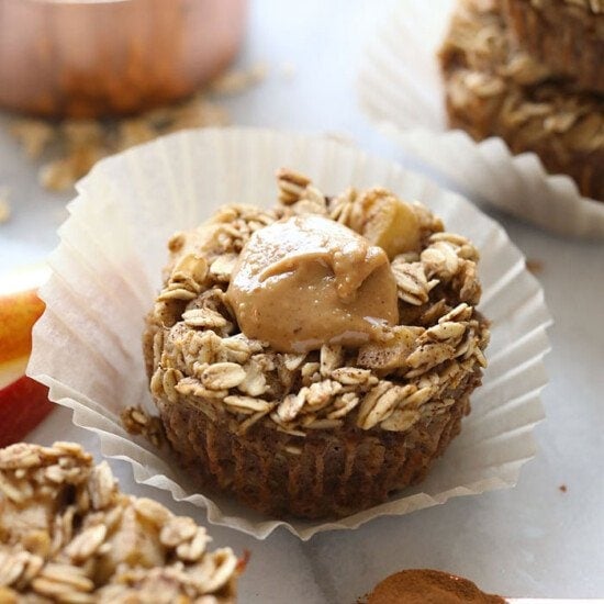 Peanut butter and granola oat muffins.