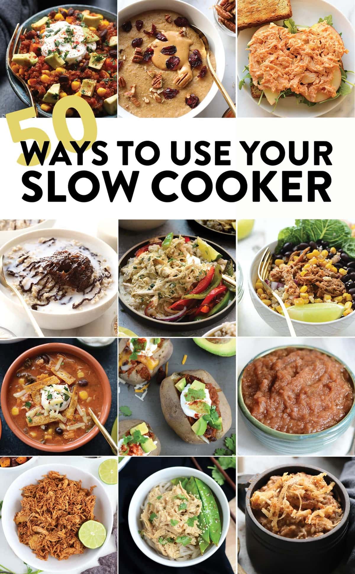 50 Healthy Slow Cooker Recipes - Fit Foodie Finds