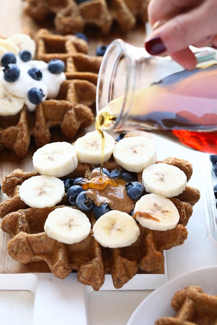 veganistische wafels op een bord