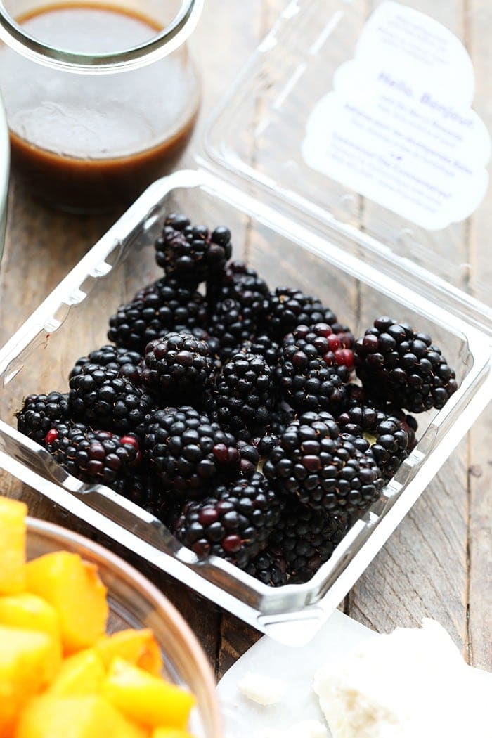 blackberries in carton