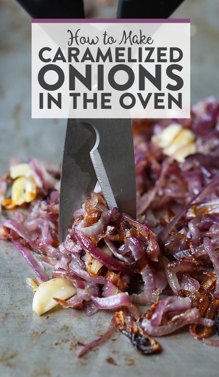 Ever wonder how to make delicious, flavorful caramelized onions? This tutorial will take out all of the hard work by showing you how to make caramelized onions in the oven! 